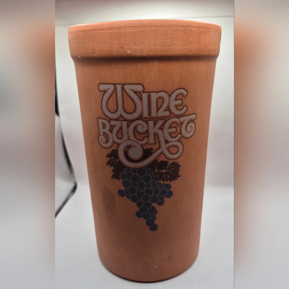 Gourmet Topf USA Terracotta Wine Bucket Grape Design